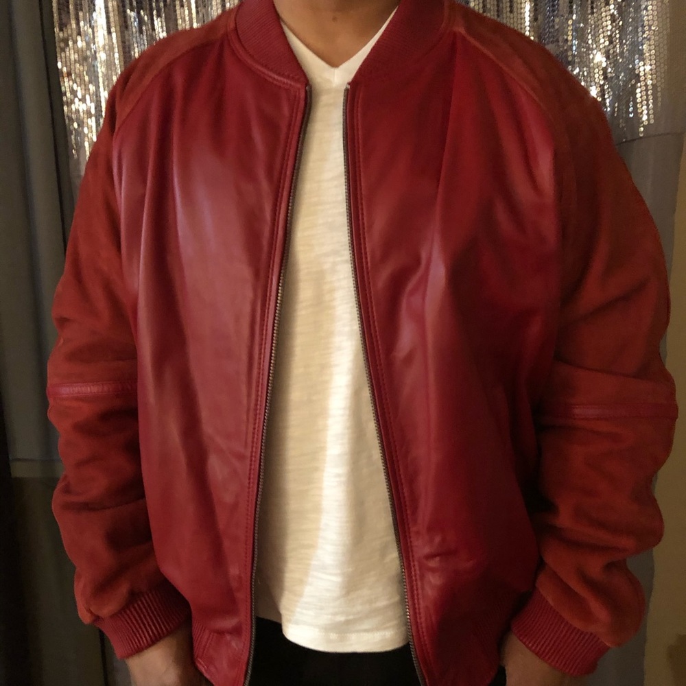 Brand New Never Worn Red leather Jacket